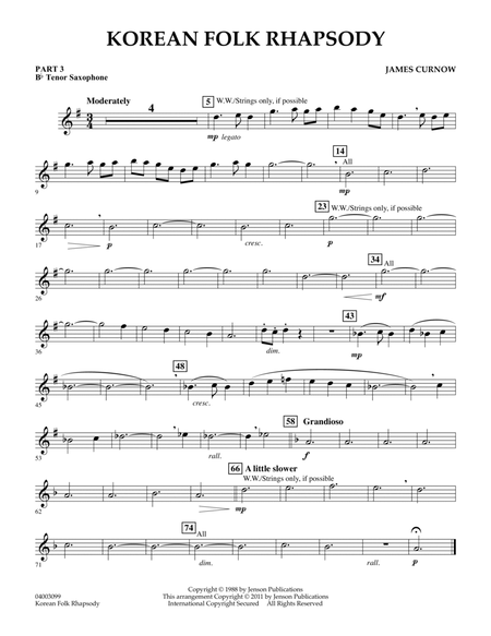 Korean Folk Rhapsody - Pt.3 - Bb Tenor Saxophone