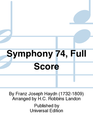 Book cover for Symphony 74, Full Score