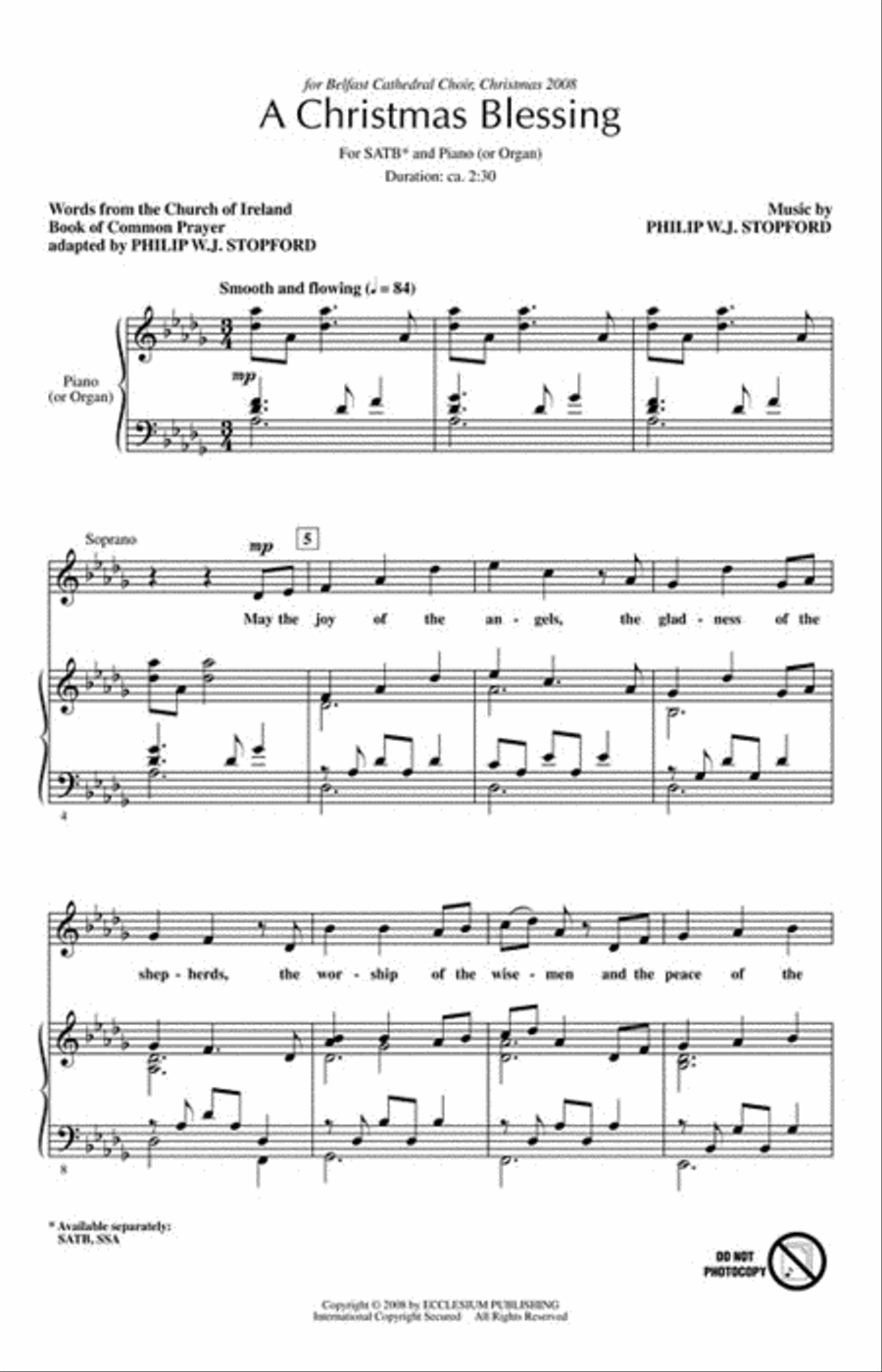 A Christmas Blessing A Christmas Blessing 4-Part scores gallery preview page 2