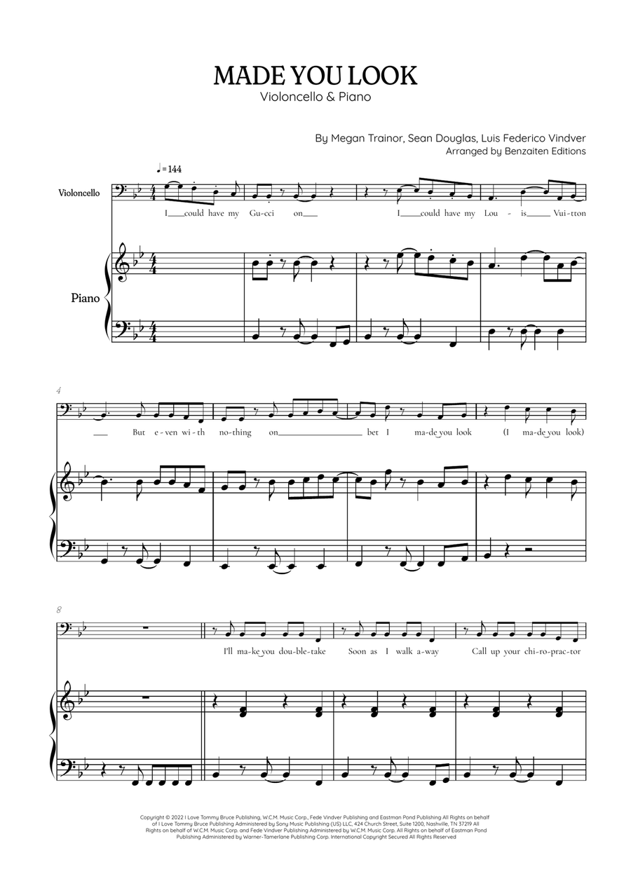 Made You Look Piano scores gallery preview page 2