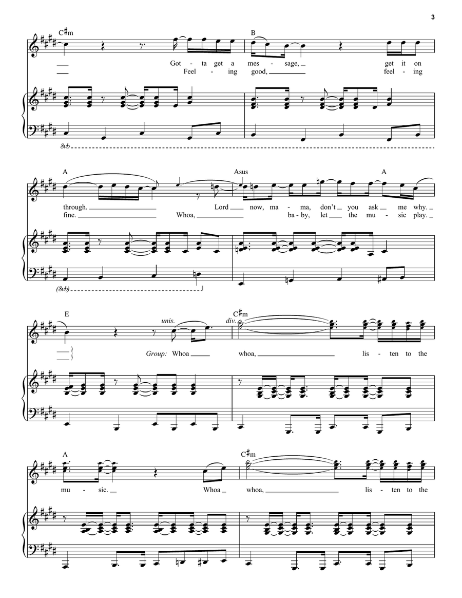Listen To The Music Voice scores gallery preview page 3