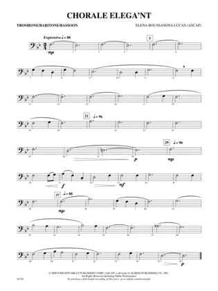 Chorale Elega'nt: 1st Trombone