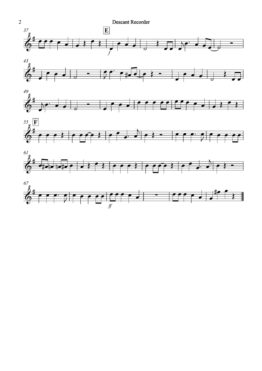 Jingle Bells (jazzy style!) for Recorder Trio Recorder scores gallery preview page 5
