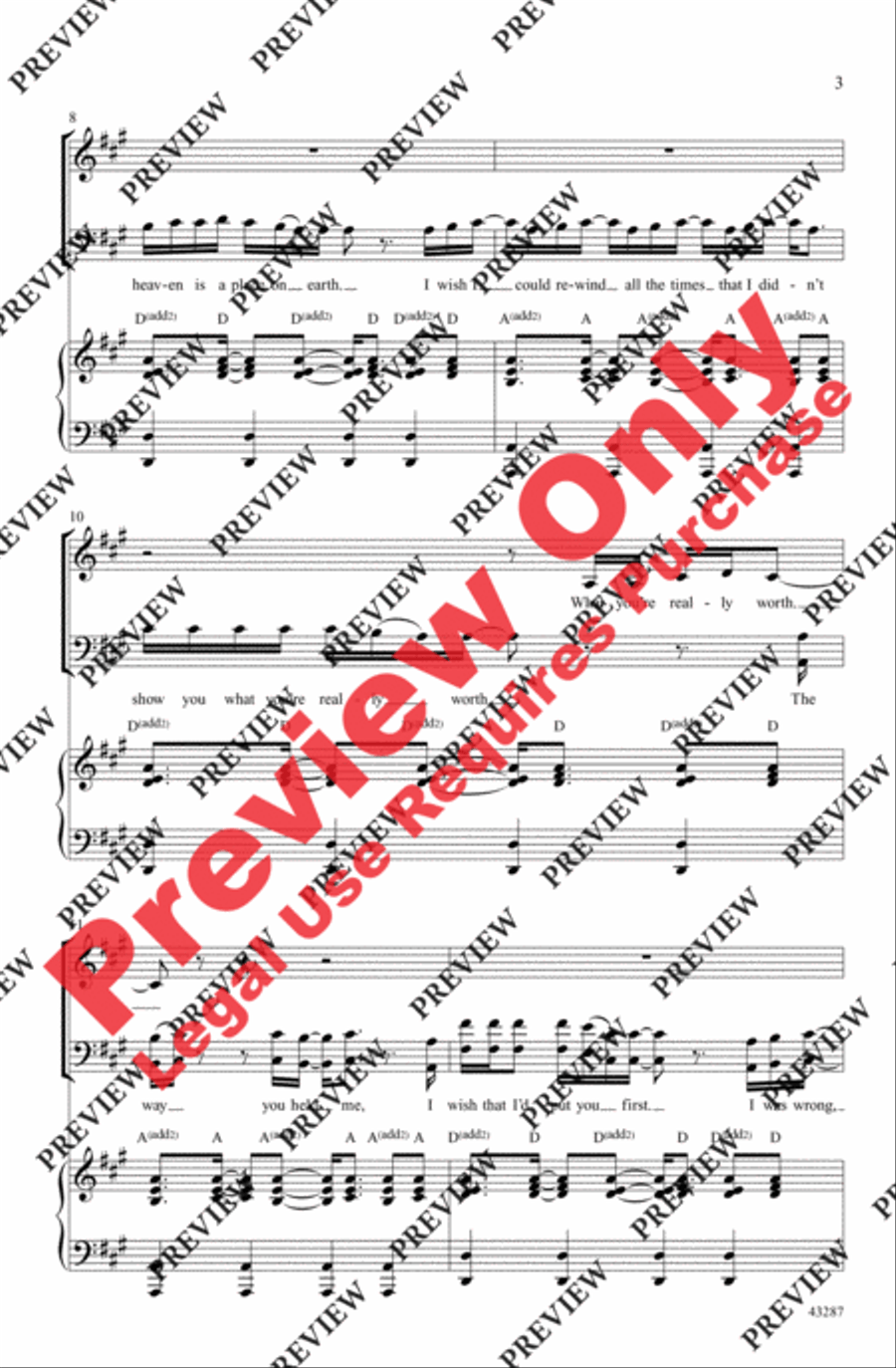Everything I Didn't Say 4-Part scores gallery preview page 3
