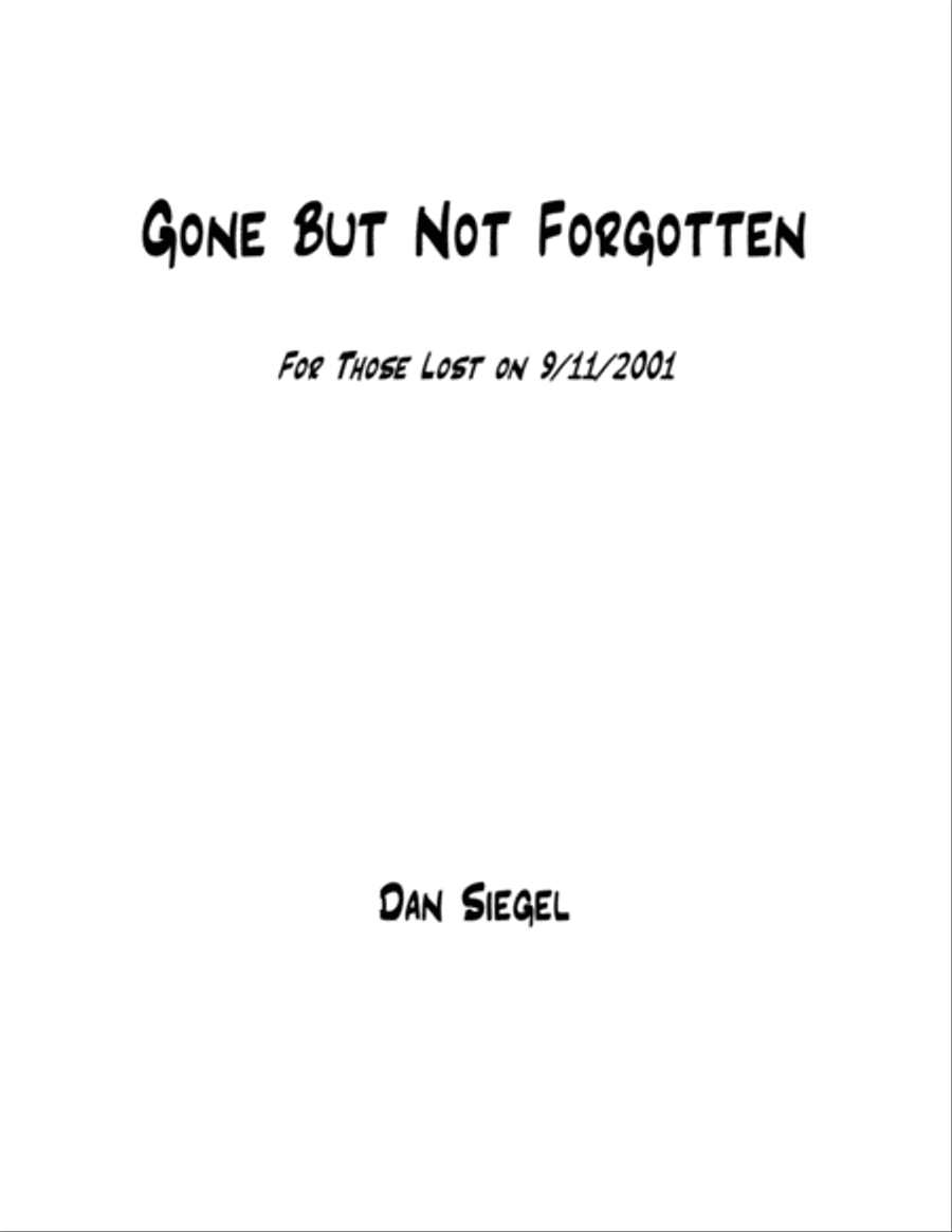 Gone But Not Forgotten Piano Solo scores gallery preview page 1