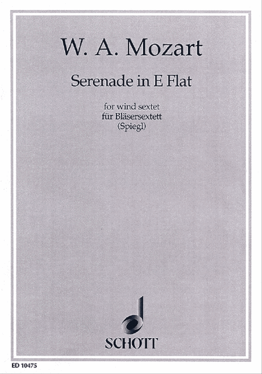 Serenade in E Flat Major K. 375 Woodwind Ensemble scores gallery preview page 1