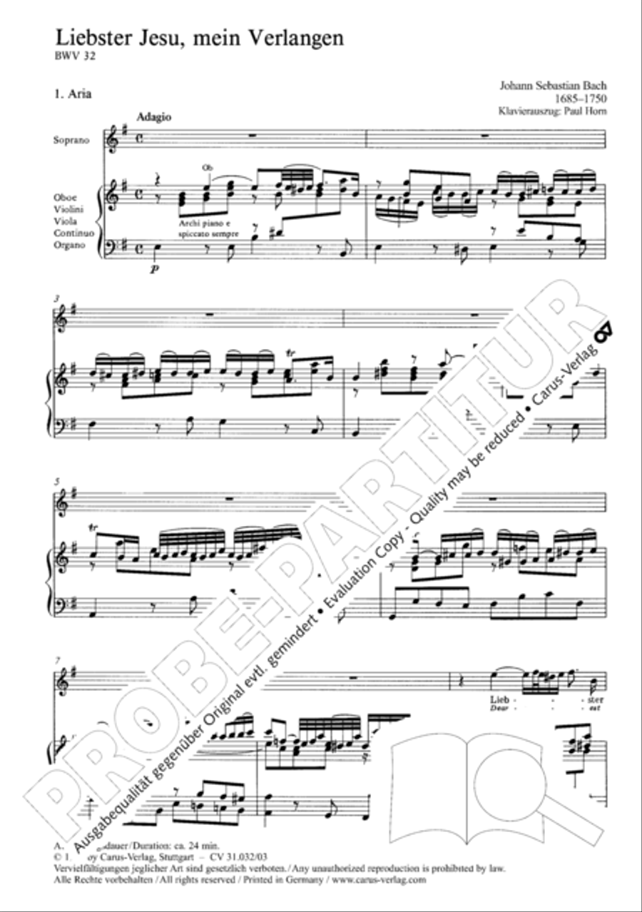 Dearest Jesus, sore I need Thee (Liebster Jesu, mein Verlangen) 4-Part scores gallery preview page 3
