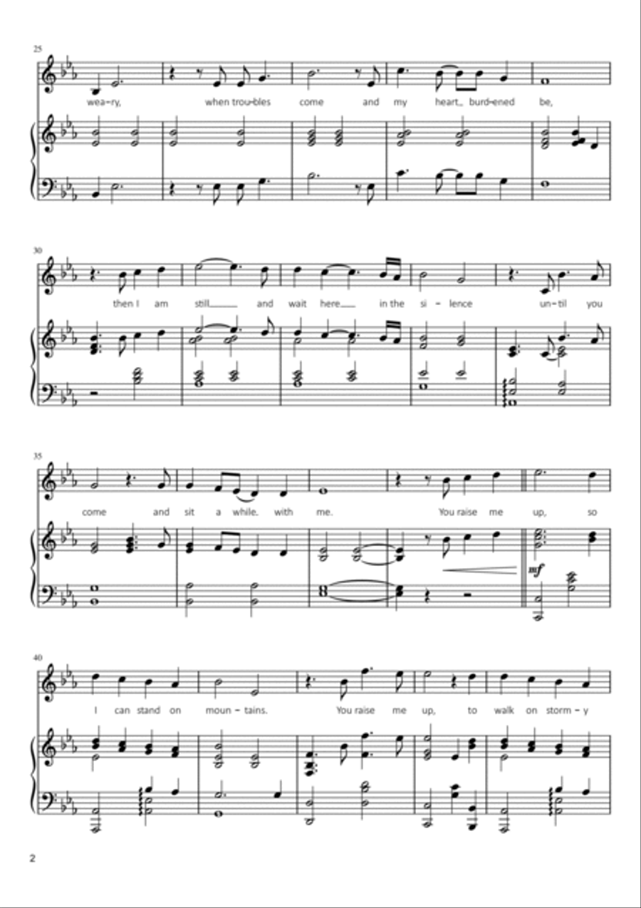 You Raise Me Up Voice scores gallery preview page 2
