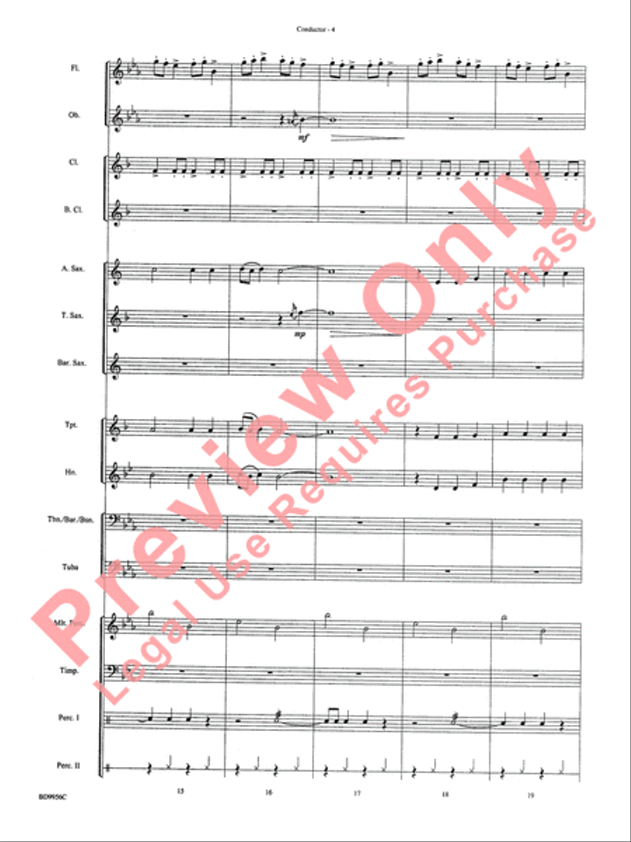 Drummer's Christmas Carol Concert Band scores gallery preview page 6