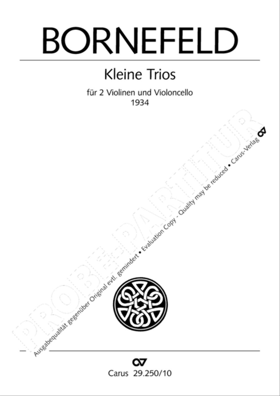 Kleine Trios BoWV 250.1 Performance Score scores gallery preview page 4