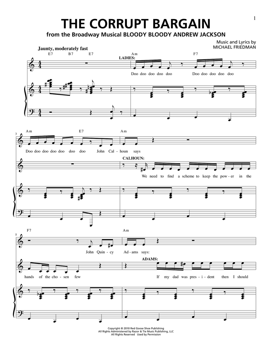 The Corrupt Bargain Voice scores gallery preview page 1
