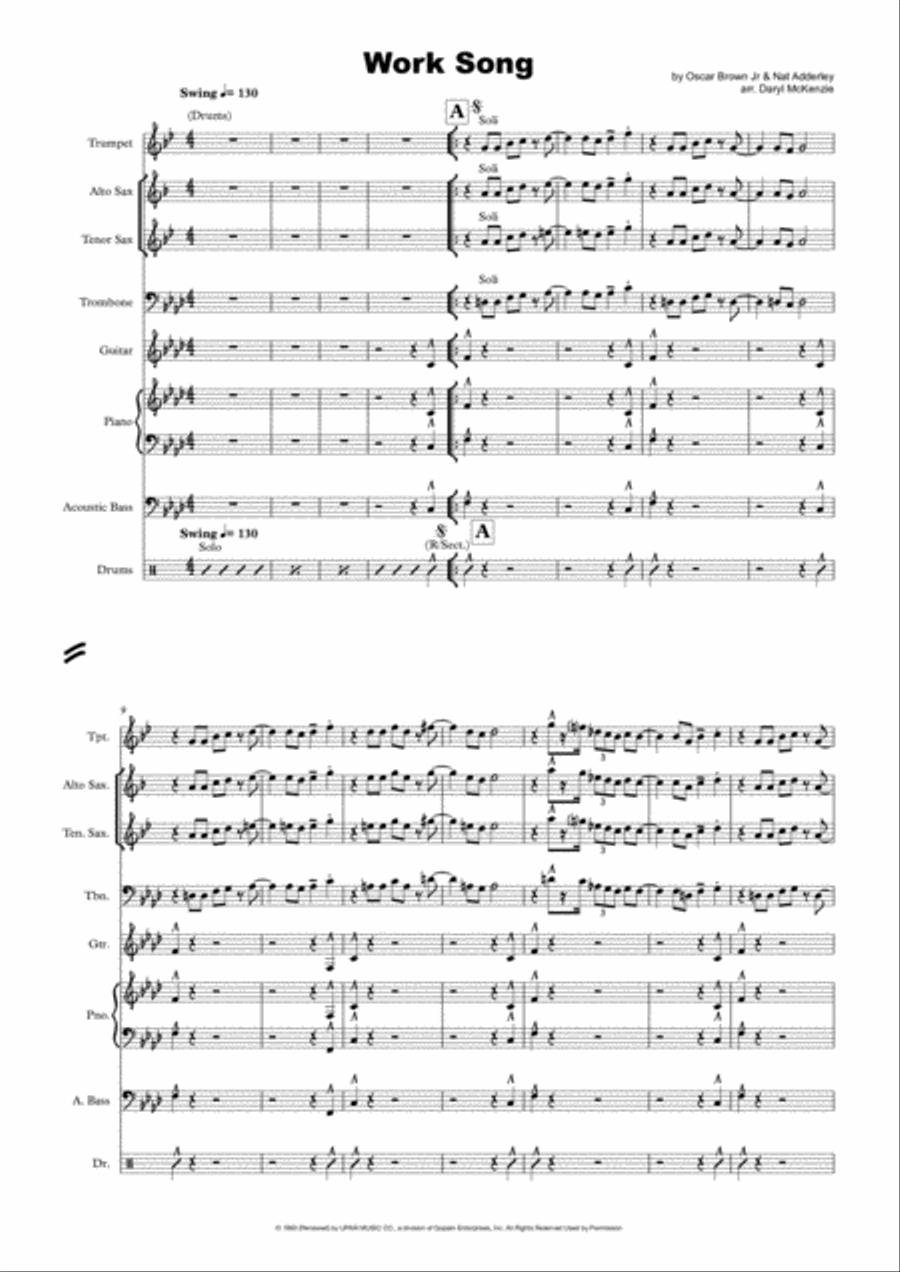 Work Song Jazz Ensemble scores gallery preview page 2