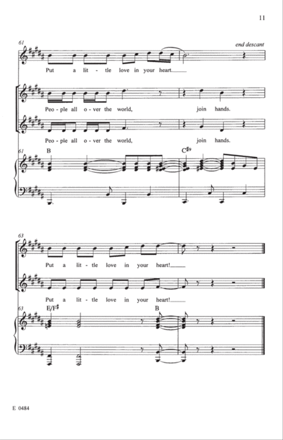 Put A Little Love In Your Heart (with Love Train) 2-Part scores gallery preview page 9