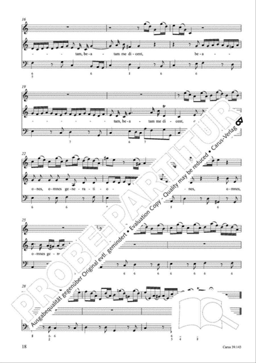 Magnificat in C major 4-Part scores gallery preview page 19