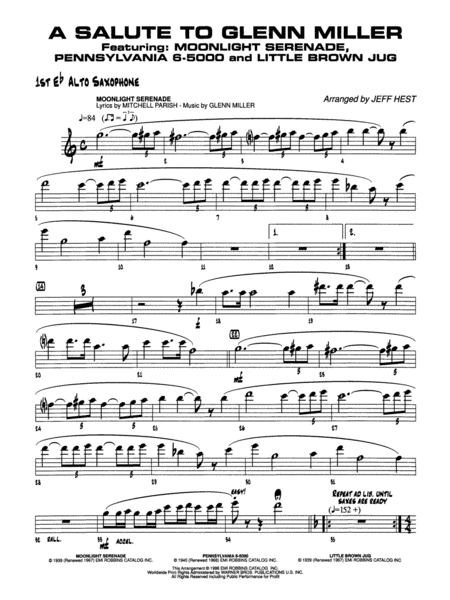 A Salute to Glenn Miller: E-flat Alto Saxophone