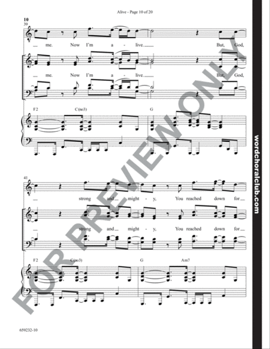 Alive - Anthem Alive - Anthem 4-Part scores gallery preview page 10