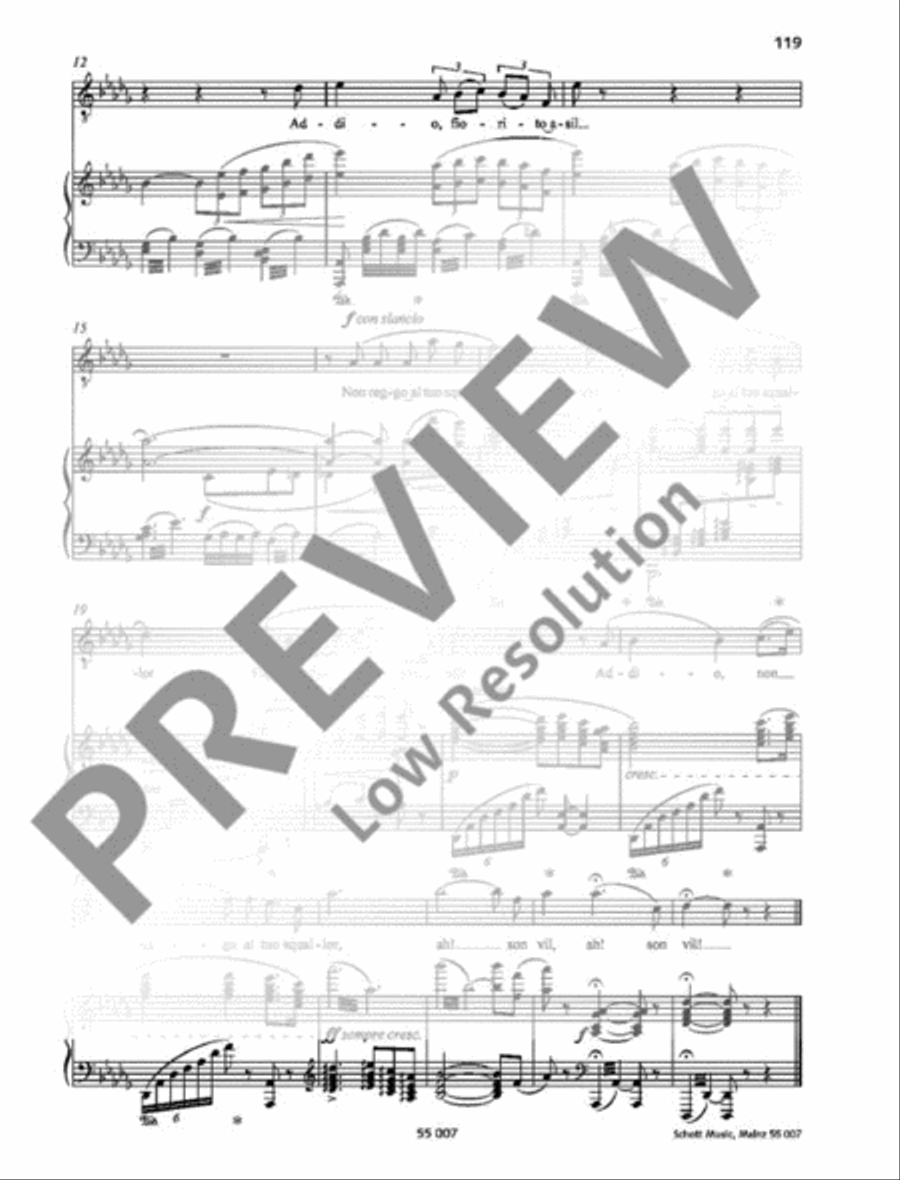 Addio, fiorito asil Tenor Voice scores gallery preview page 3