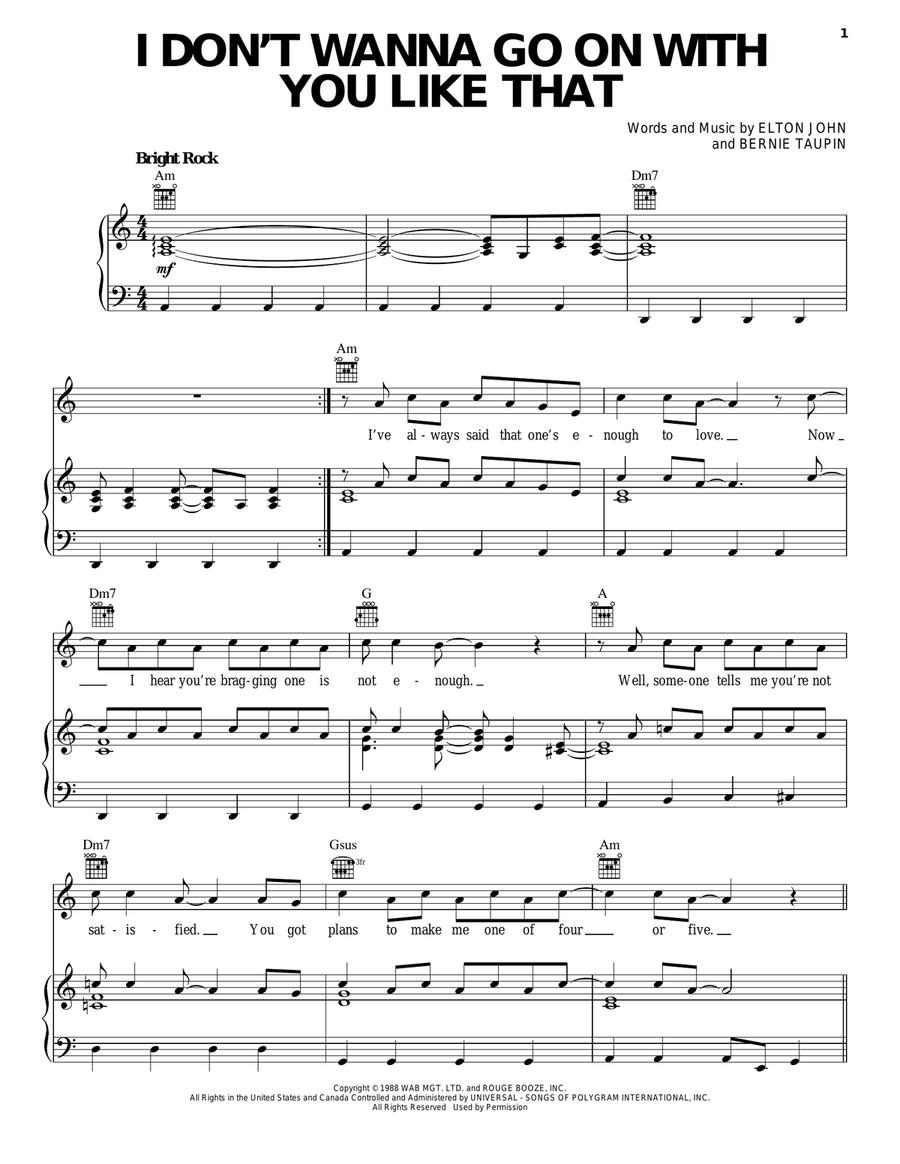 I Don't Wanna Go On With You Like That Acoustic Guitar scores gallery preview page 1