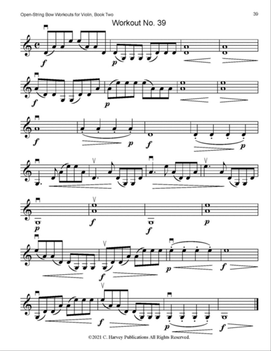 Open String Bow Workouts for Violin, Book Two Violin scores gallery preview page 4