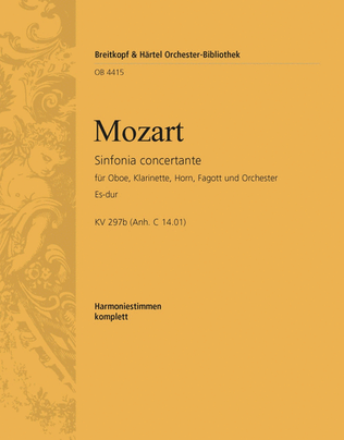 Sinfonia concertante in Eb major K. 297B (App. C 14.01)