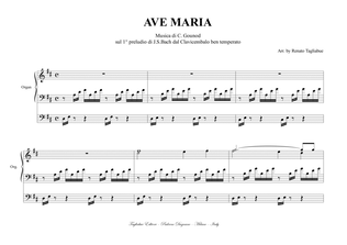 GOUNOD - AVE MARIA - Arr. for Organ 3 staff