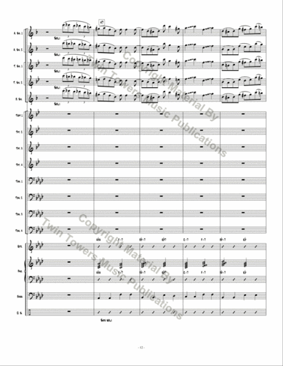 Don't Get Caught Don't Get Caught Jazz Ensemble scores gallery preview page 12