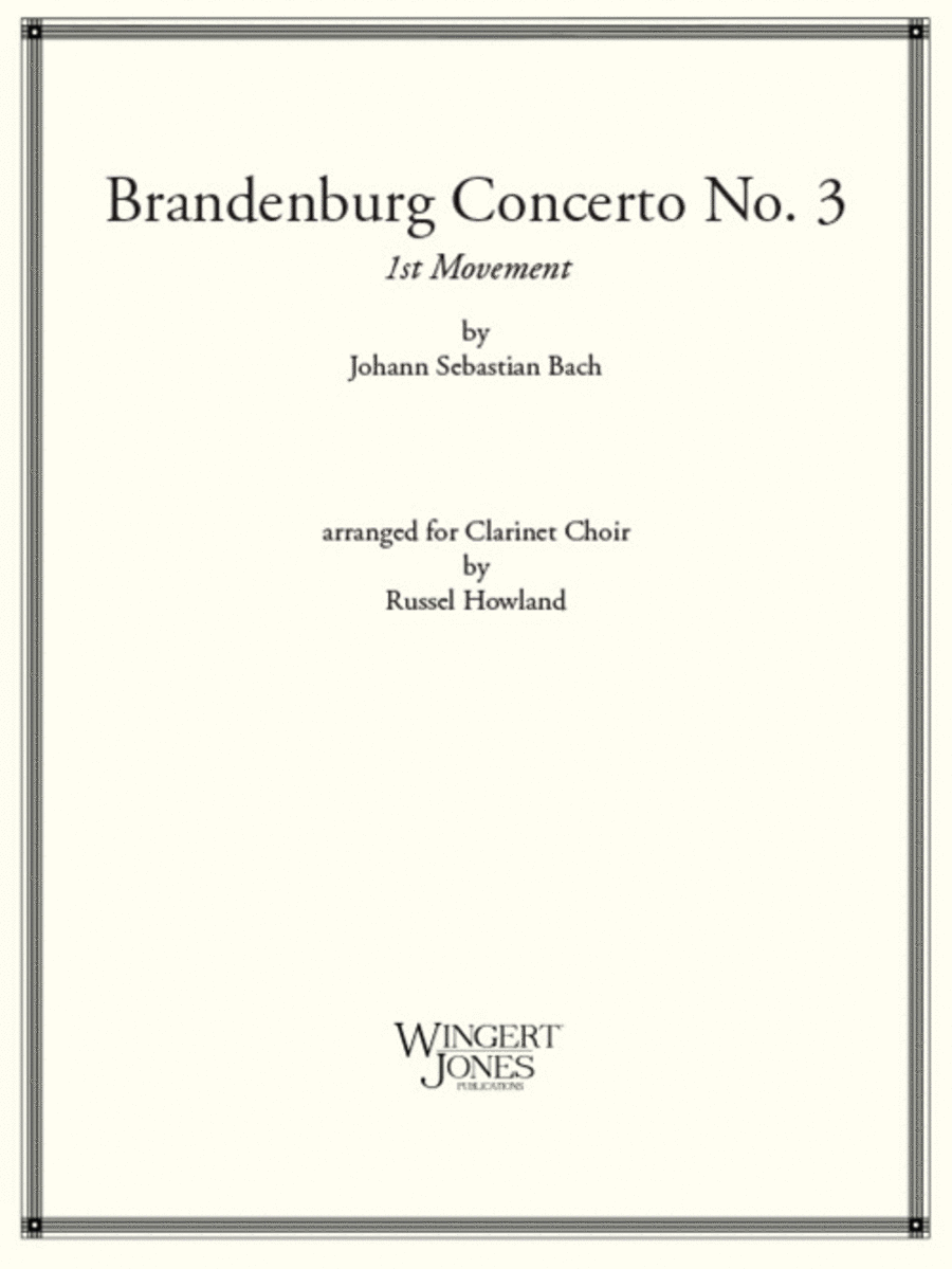 Brandenburg Concerto #3 (1st Movement)