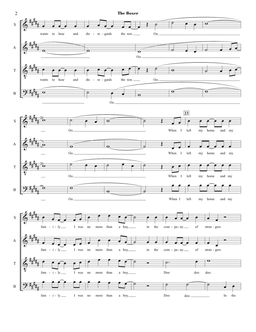 The Boxer 4-Part scores gallery preview page 2