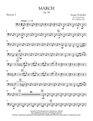 March, Op. 99 - Bassoon 2