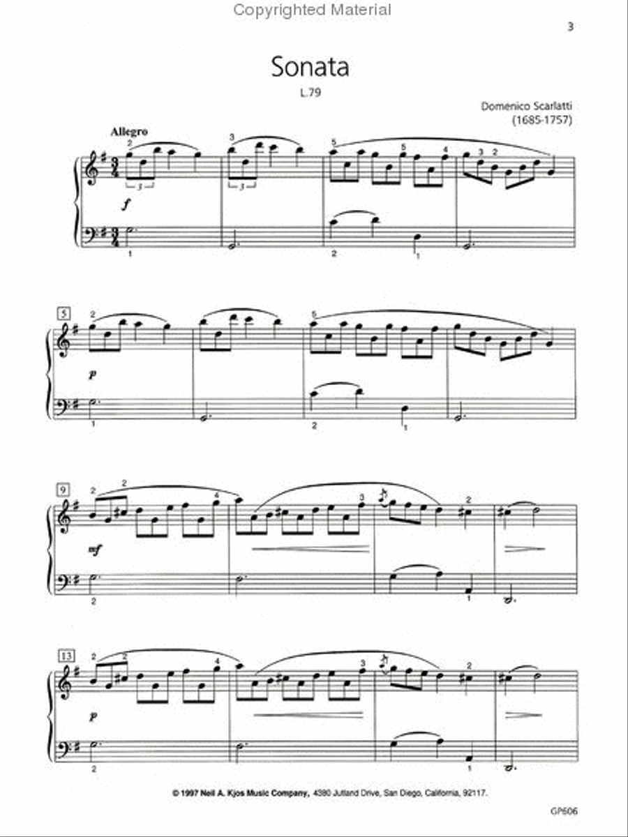 Piano Repertoire: Baroque/Classical Level 6 Piano Method scores gallery preview page 3