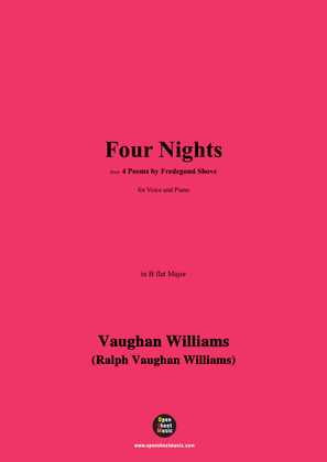 Book cover for Vaughan Williams-Four Nights(1925),in B flat Major