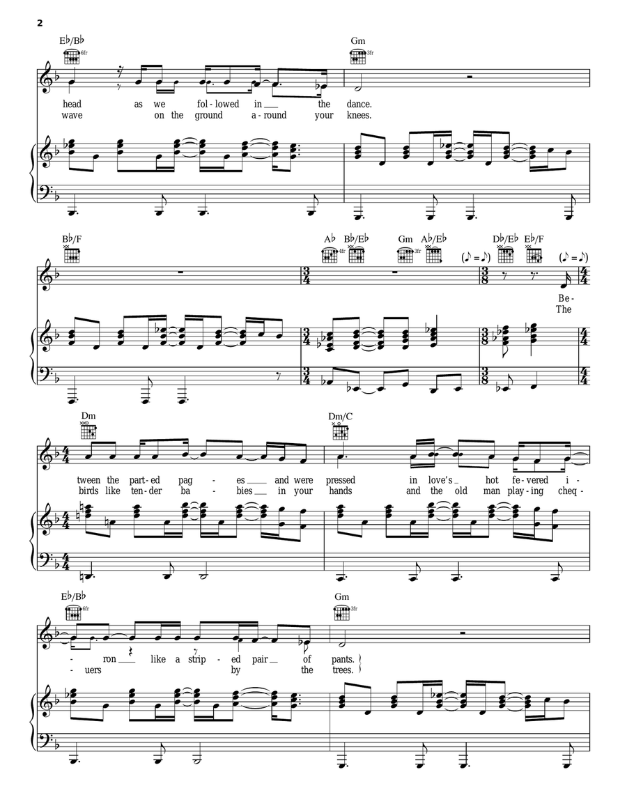 MacArthur Park Piano, Vocal, Guitar scores gallery preview page 2