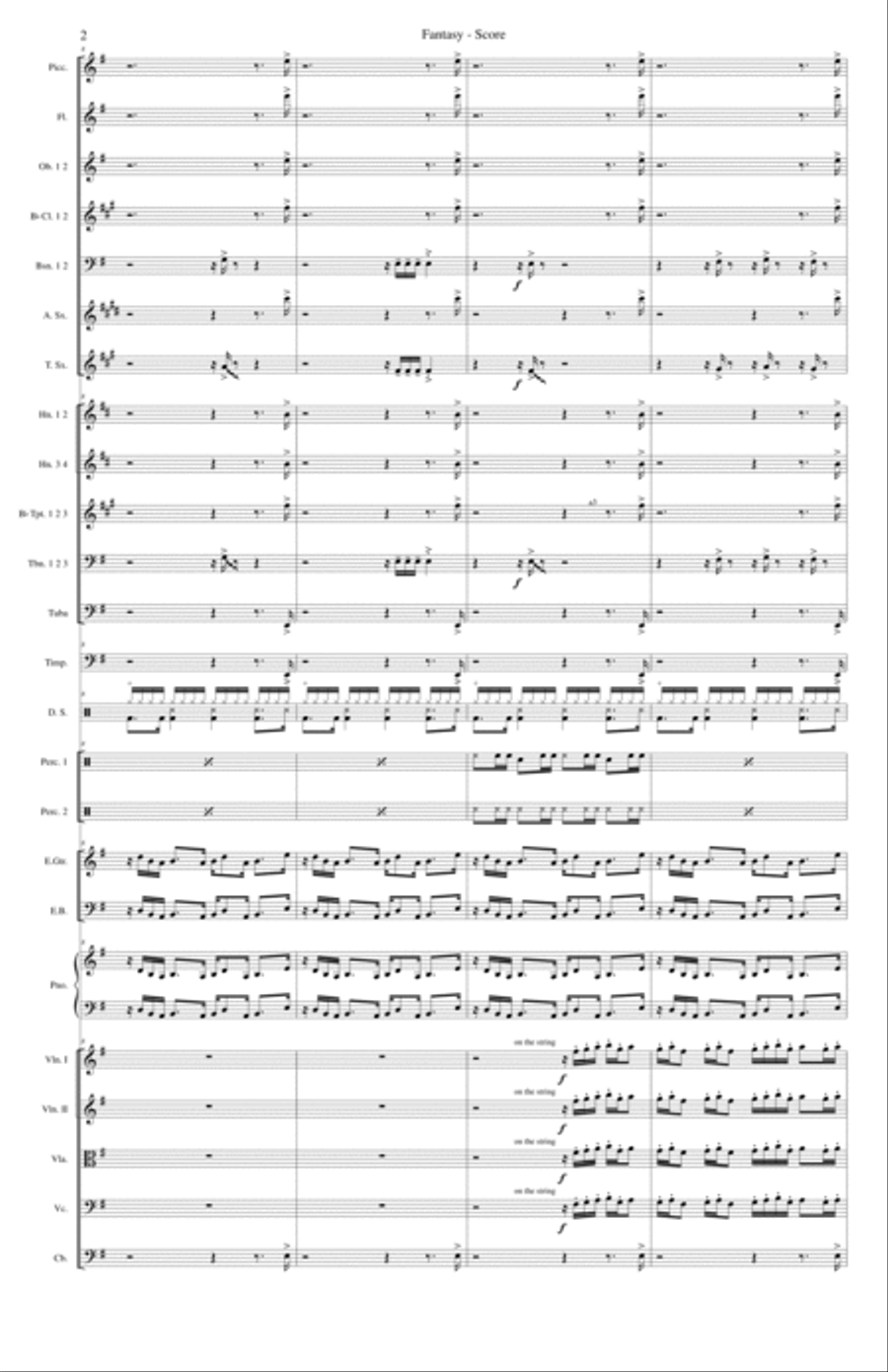 Fantasy Fantasy Full Orchestra scores gallery preview page 2