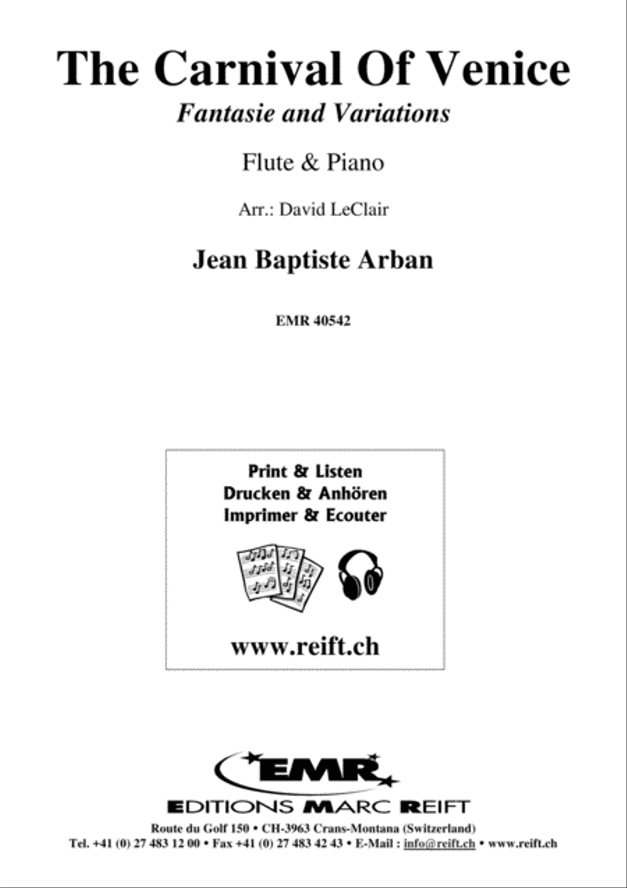The Carnival Of Venice Flute Solo scores gallery preview page 1