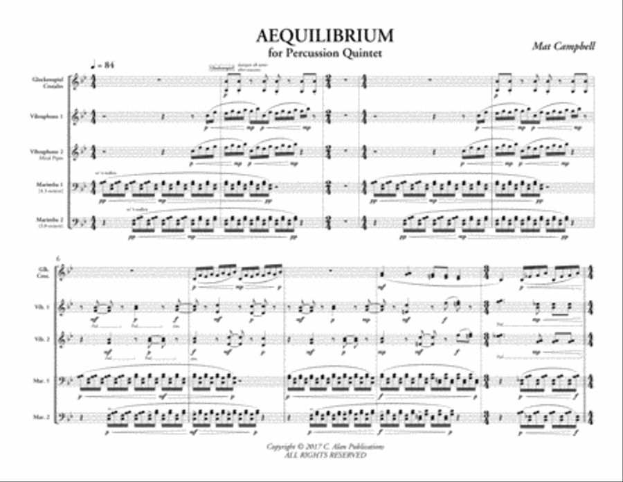 Aequilibrium Percussion Ensemble scores gallery preview page 2