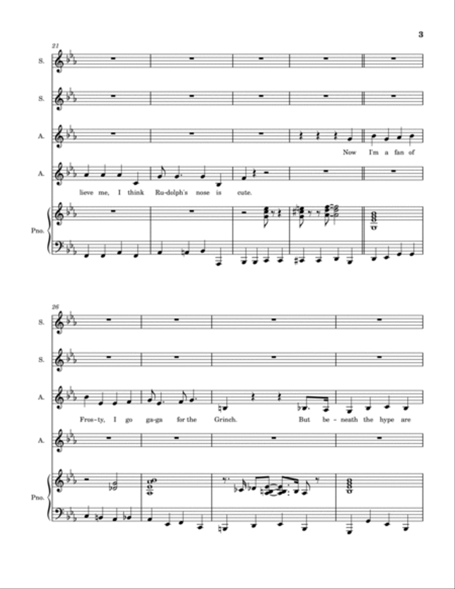 A Hand For Mrs. Claus SSAA scores gallery preview page 4