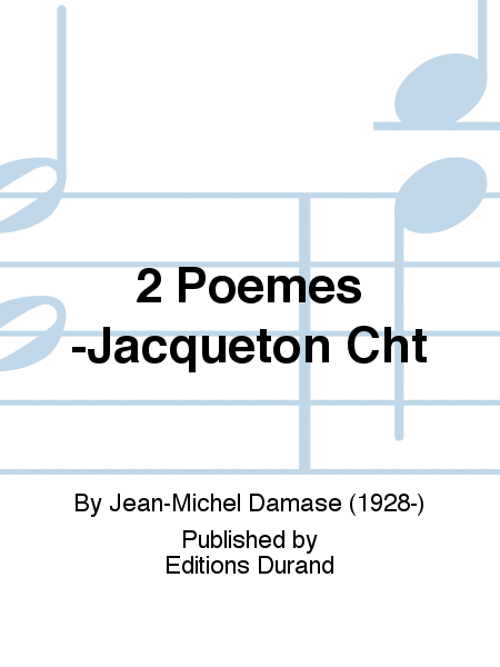 2 Poemes -Jacqueton Cht