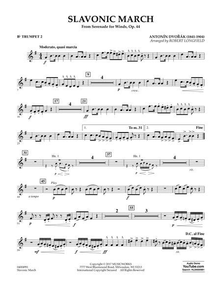Slavonic March (from Serenade for Winds, Op. 44) - Bb Trumpet 2