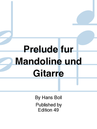 Book cover for Prelude fur Mandoline und Gitarre