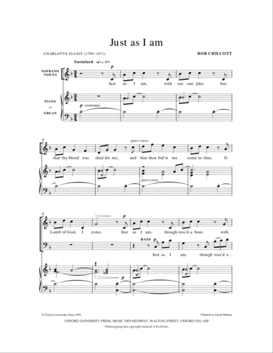 Just as I am Just as I am 4-Part scores gallery preview page 2