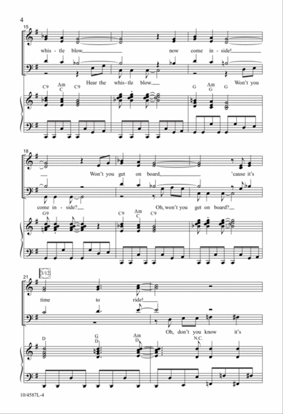 Ride the Glory Train Ride the Glory Train 4-Part scores gallery preview page 4