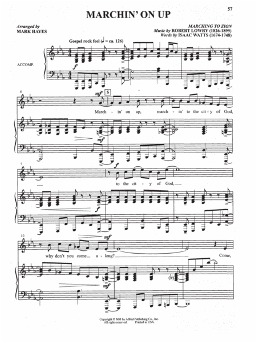 10 Hymns and Gospel Songs for Solo Voice - Medium Low (Book) Medium Voice scores gallery preview page 4