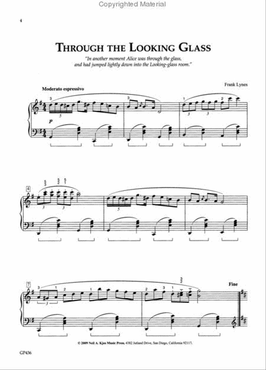 Lynes: Scenes from Alice in Wonderland Piano Solo scores gallery preview page 4