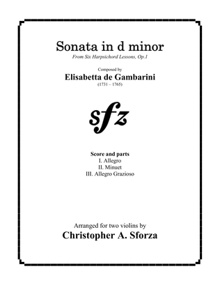 Sonata in d minor, Op. 1, no.6