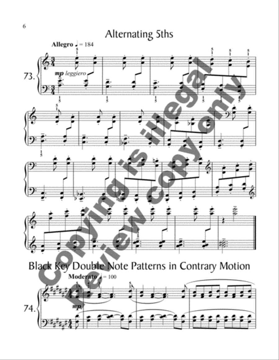 175 Exertudes, Book 3: Late Intermediate Piano Method scores gallery preview page 9