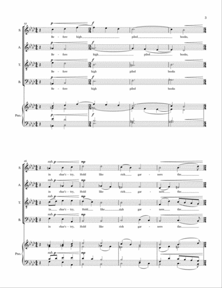 When I Have Fears When I Have Fears 4-Part scores gallery preview page 3