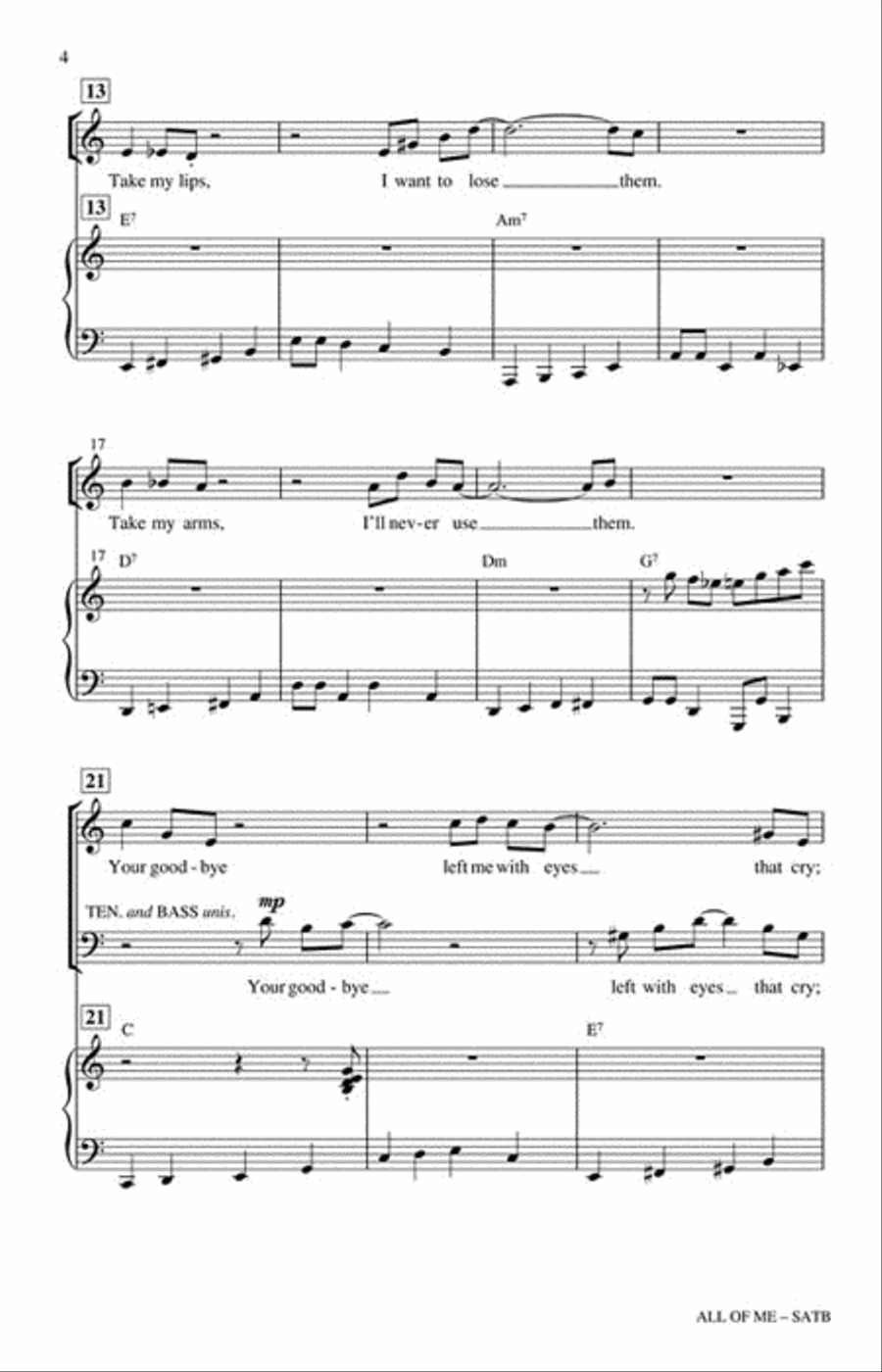 All of Me All of Me 4-Part scores gallery preview page 3