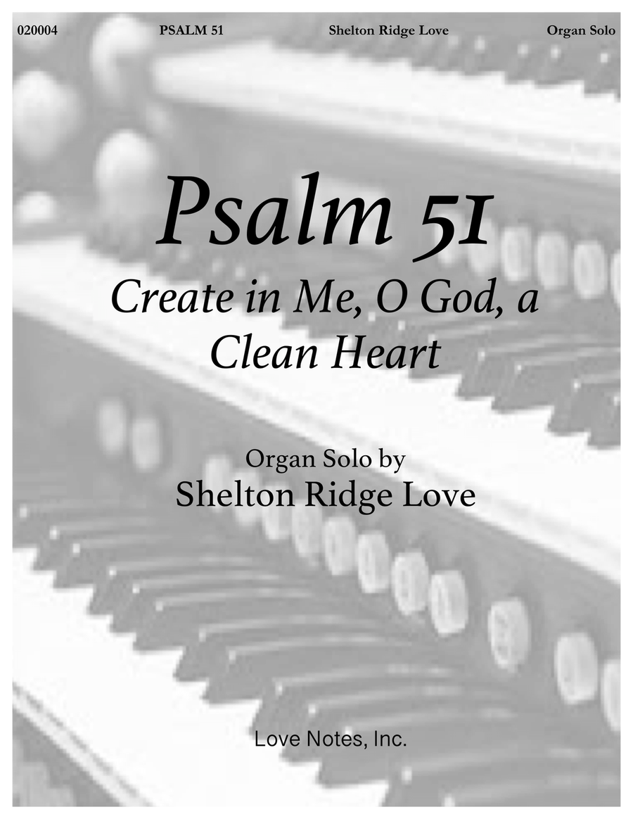 Psalm 51 Organ Solo scores gallery preview page 1