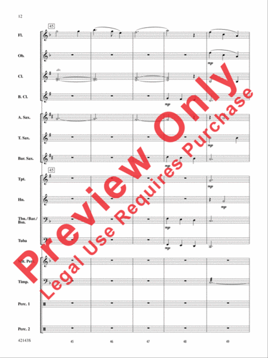 The Christmas Truce of 1914 Concert Band scores gallery preview page 12