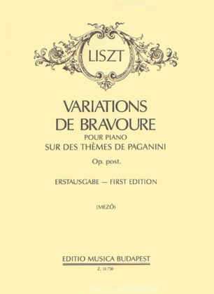 Book cover for Variations de bravoure, Op. posthumous – Themes of Paganini